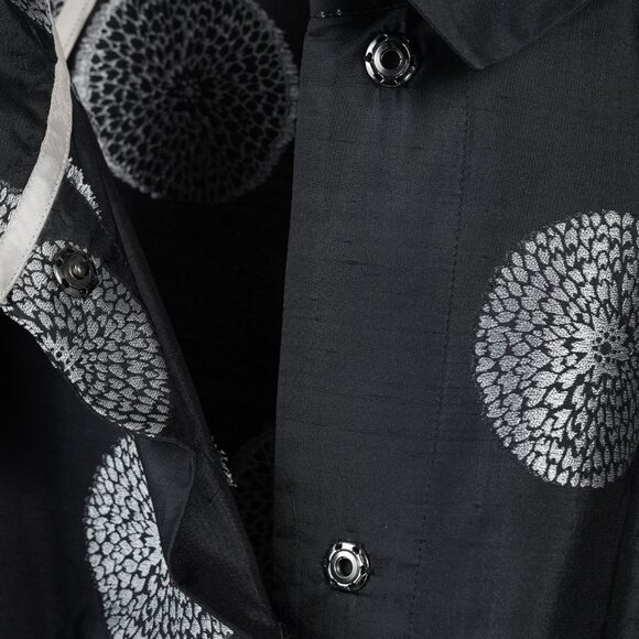 Armani Collezioni Black Shantung Mandala-Jacquard Jacket - Picture 9 of 10